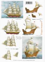 3D Bogen - Segelschiff