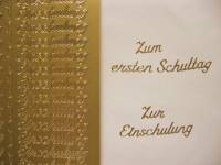 Stickerbogen - Schulanfang gold